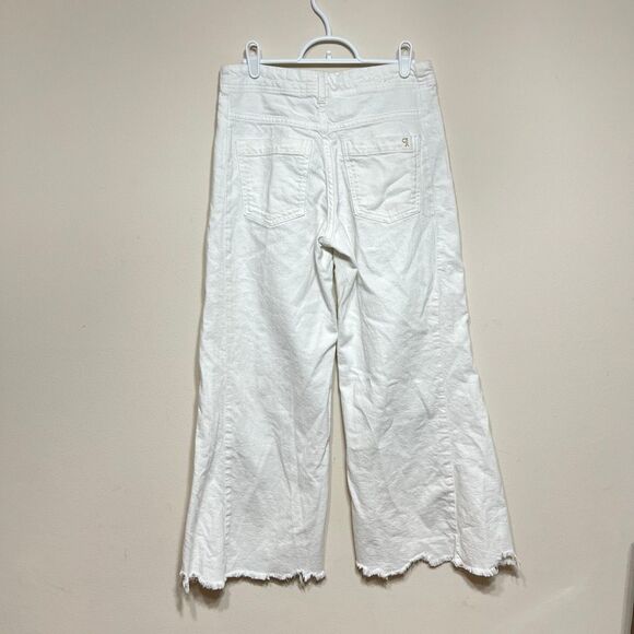 Anthropologie Pilcro The Adi Midrise Flare White Jeans 26 Women - Picture 7 of 12